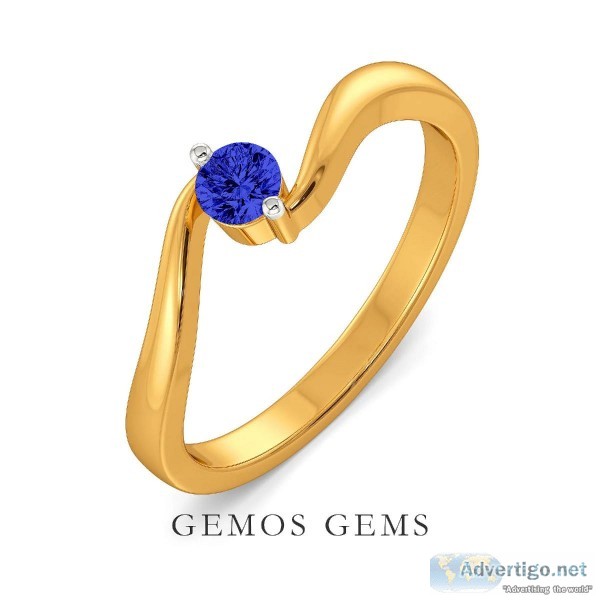 0.13 CT Tanzanite Engagement Ring Wave Promise Anniversary Rings