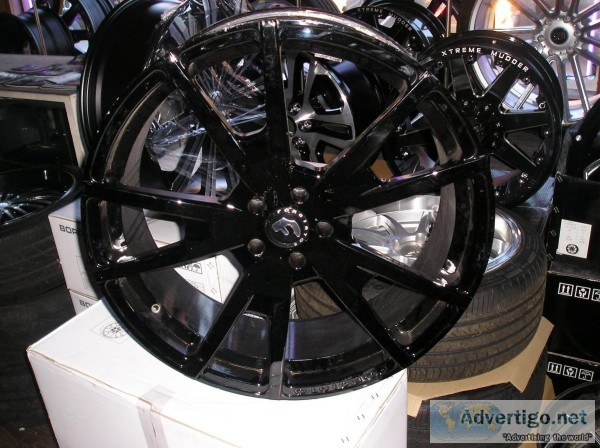 4 24 inch black forgiano wheels