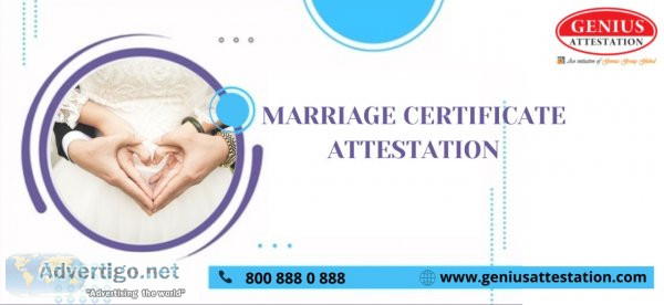 Marriage certificate attestation