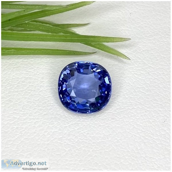 Blue sapphire faceted cushion shape wholesale loose gemstone