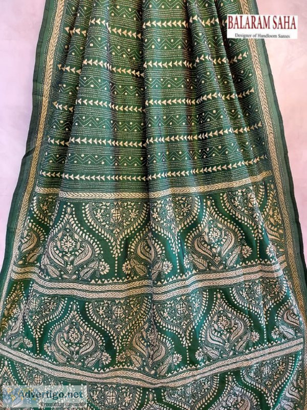 Kantha Work Saree