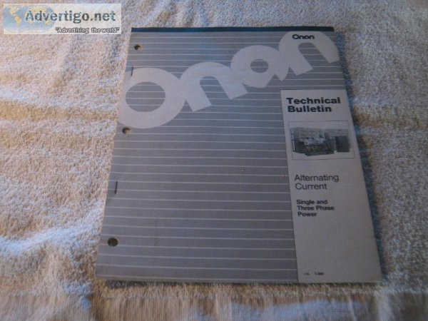 Onan Technical Bulletin Alternating Current &ndash Single and Th