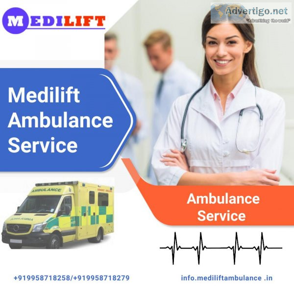 Medical Assistance Ambulance Service in Nehru Place by Medilift