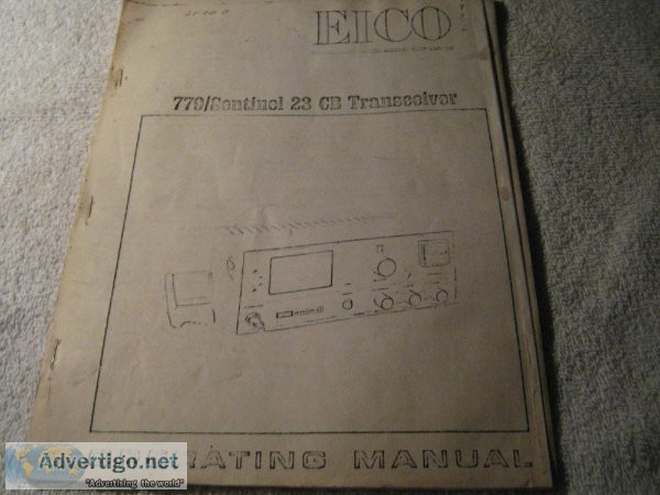 EICO 779Sentinel 23 CB Transceiver Operating Manual Reprint