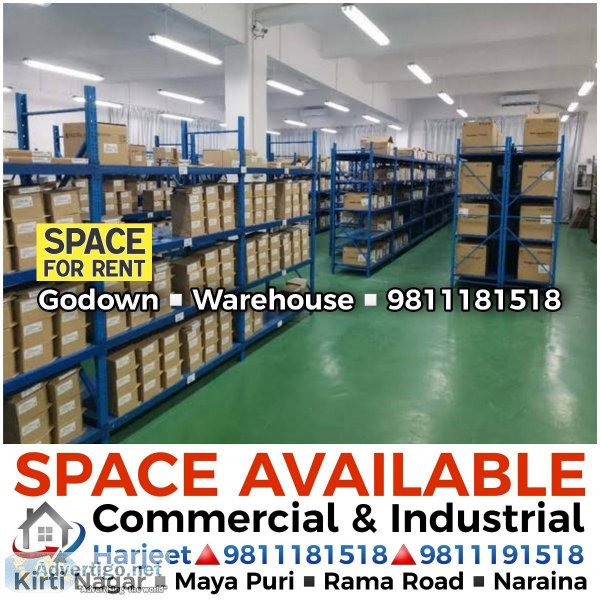 Godown Warehouse for Rent in Delhi Kirti Nagar