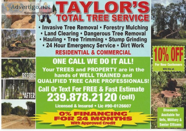 Tree and Land Clearing - FREE ESTIMATE