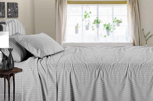 4 Pieces Light Grey Sheets Set