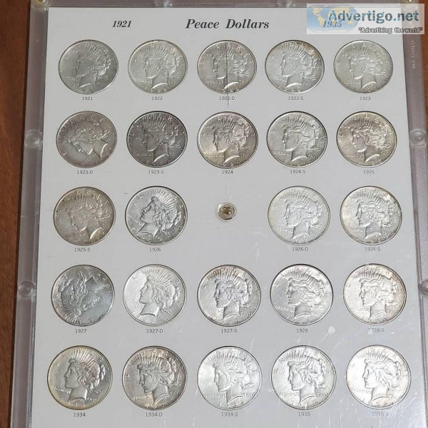 Peace dollar coins