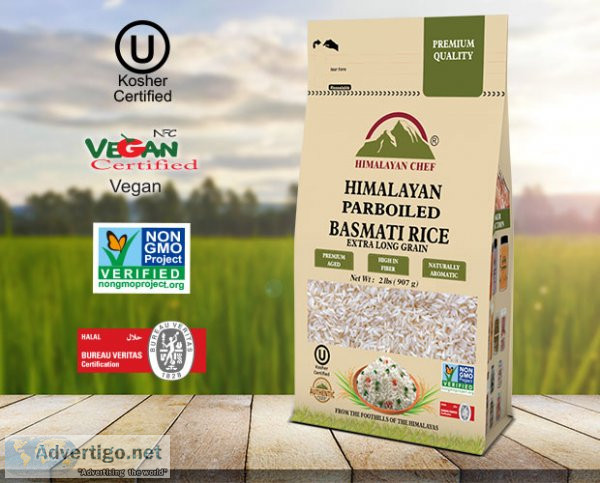 Parboiled basmati rice 2 lbs himalayan chef