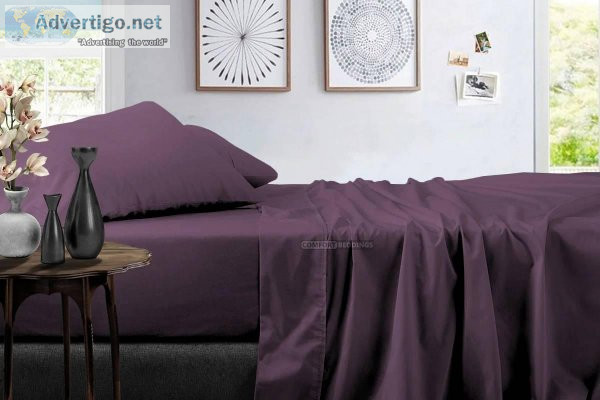 Include 4 Piece Plum Sheets set in your Bedding Collection