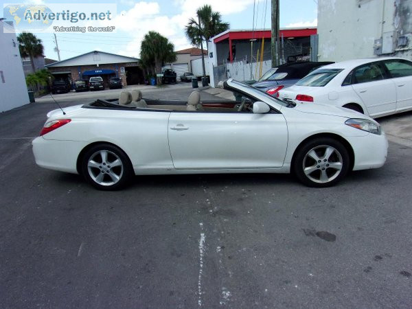 2008 TOYOTA CAMRY SOLARA SLE CONVERTIBLE WHITETAN LEATHER RUNS D