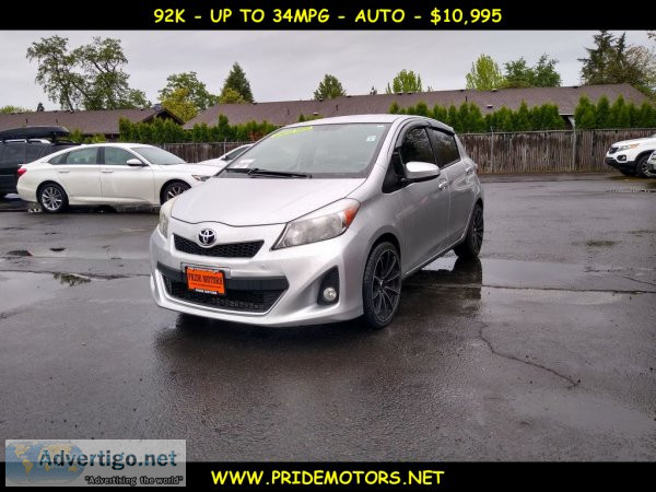 2012 TOYOTA YARIS SE  AUTO  92K