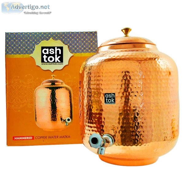 Buy copper matka in india, copper water tank online, copper wate