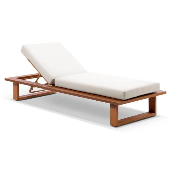 Buy Best Quality Arcadia Aluminium Sun Lounge In Teak Look