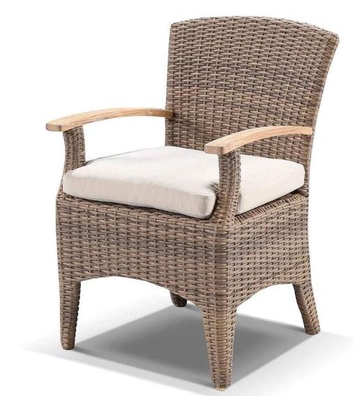 Shop Outdoor Dining Chair In Half Round Wicker For Sale