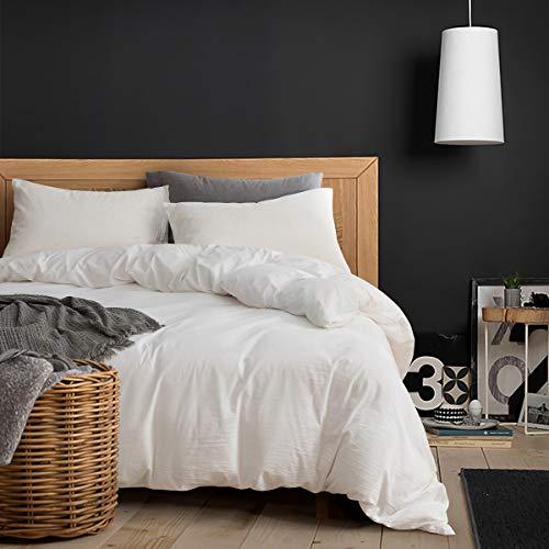 ECOCOTT White Duvet Cover 100% Washed Cotton - Ecocott