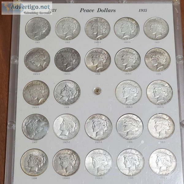 R Peace dollar coins for sale