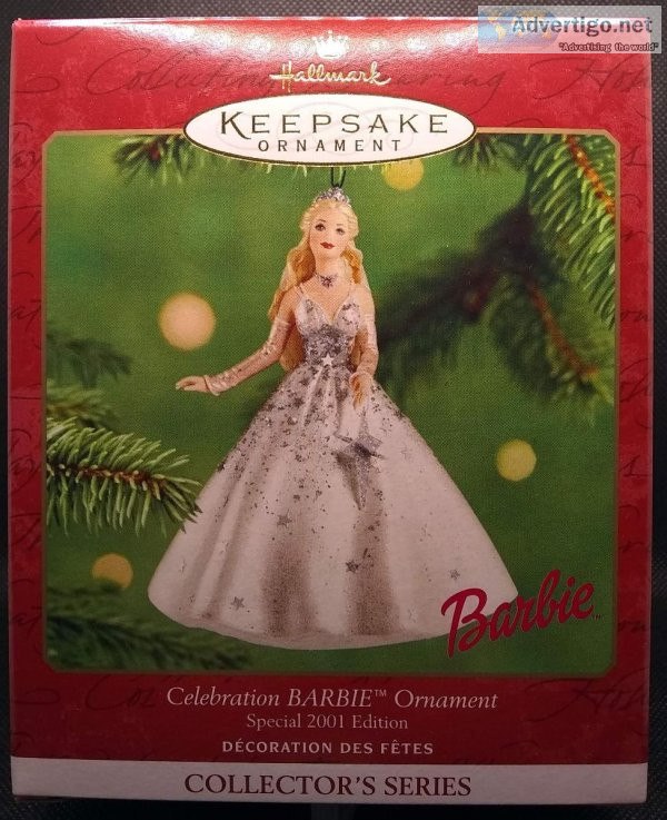 2001 Hallmark Keepsake Celebration Barbie ornament (mint in box)