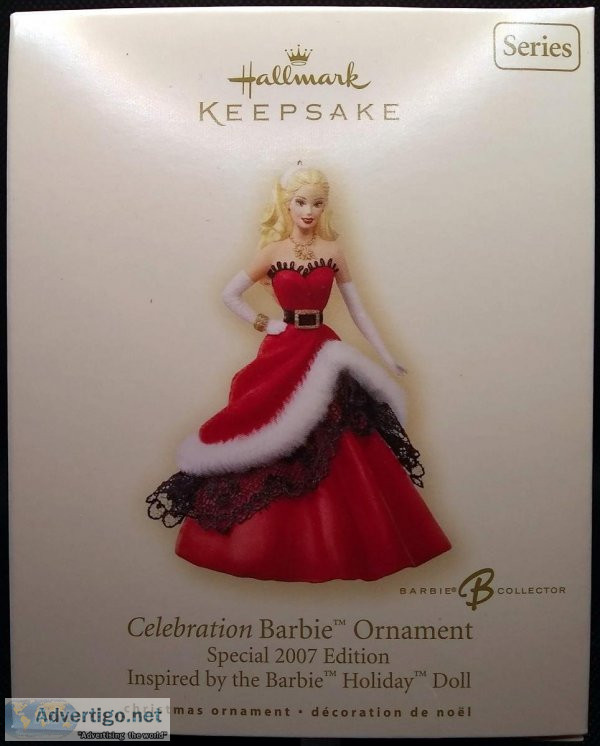 2007 Hallmark Keepsake Celebration Barbie ornament (mint in box)