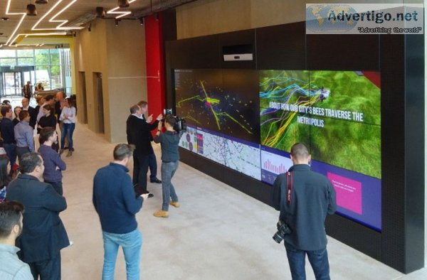 Interactive video wall displays