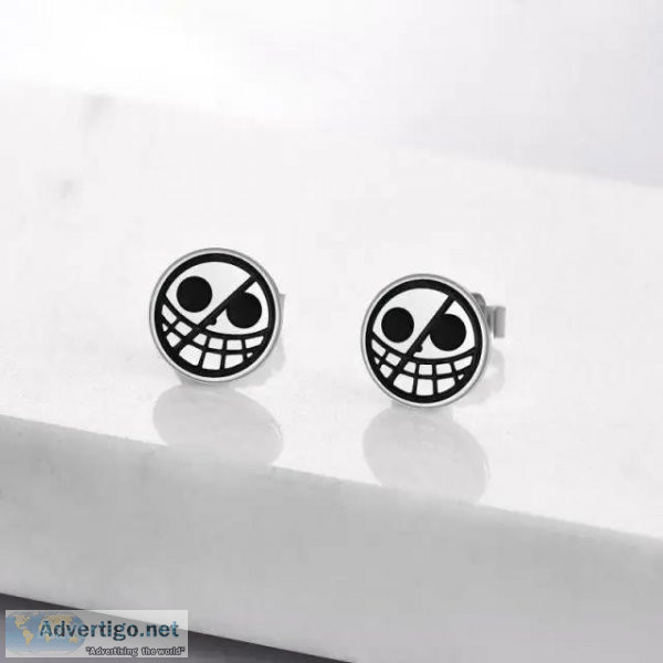 One piece stud earrings