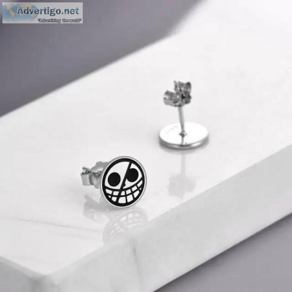 One piece stud earrings