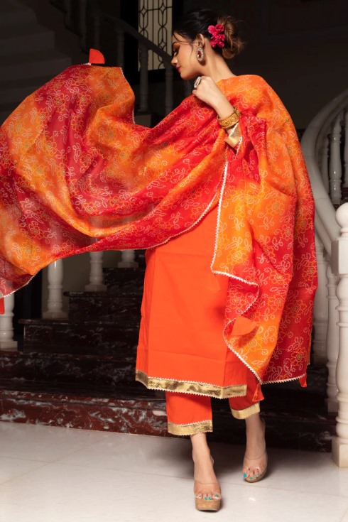 Shop womens orange suit set online