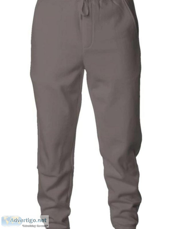 Men s Jogger Sweatpants  Plain Pigment Dyed Fleece Jogger