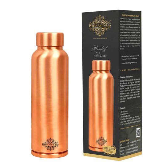 Buy premium quality copper bottle 1 liter- indian art villa