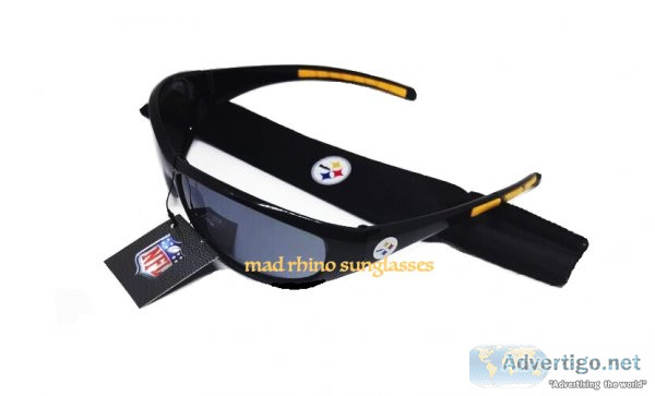 NFL Sunglasses Pittsburg Steelers with neck strap and carry bag