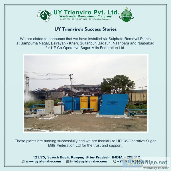 Uytrienviro-dairy wastewater treatment company in india