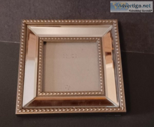 Glass with Gold Trim Picture Frame