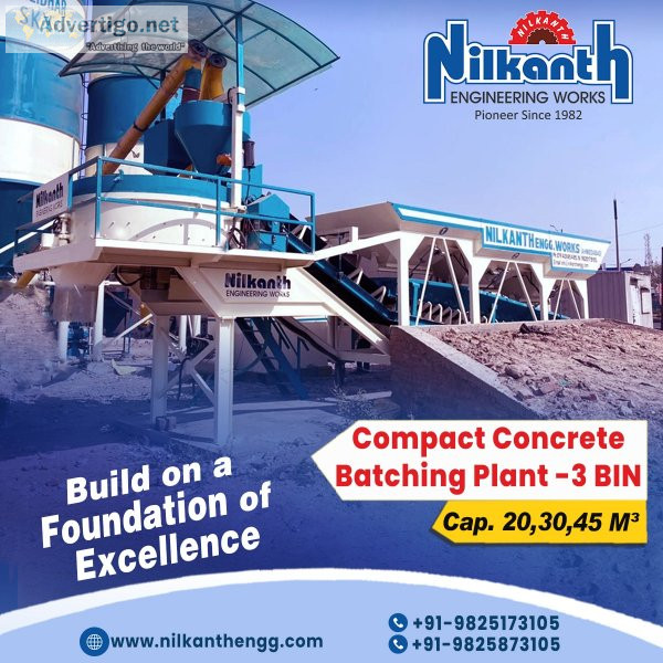 Compact concrete batching plant manufacturers