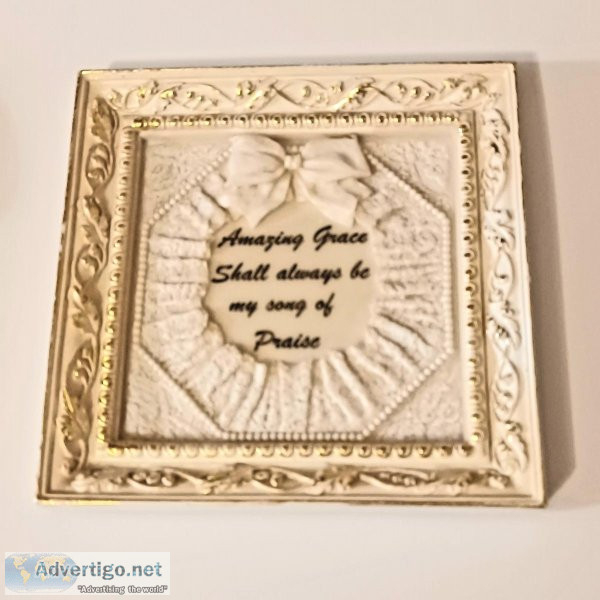 Vintage Amazing Grace Shall Always be my song of Praise Plaque