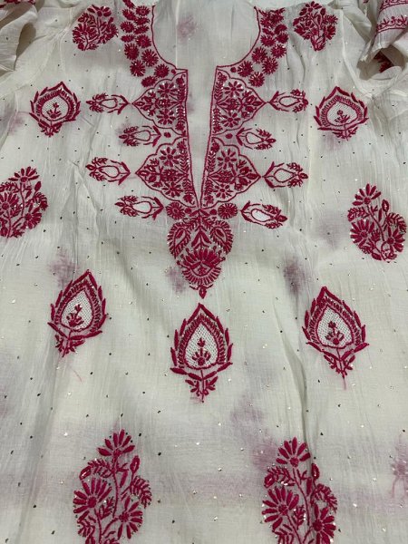 Chikankari kurta set with dupatta