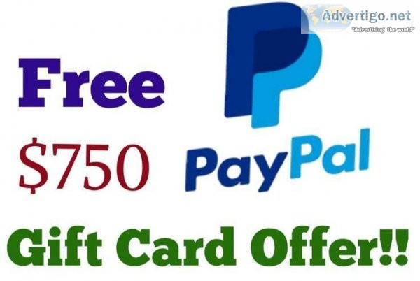 750 PayPal Gift Card Now