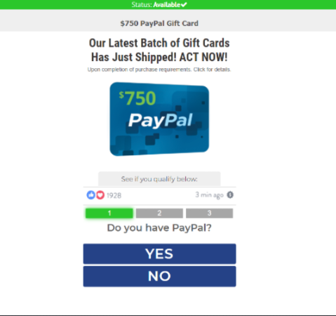 750 PayPal Gift Card