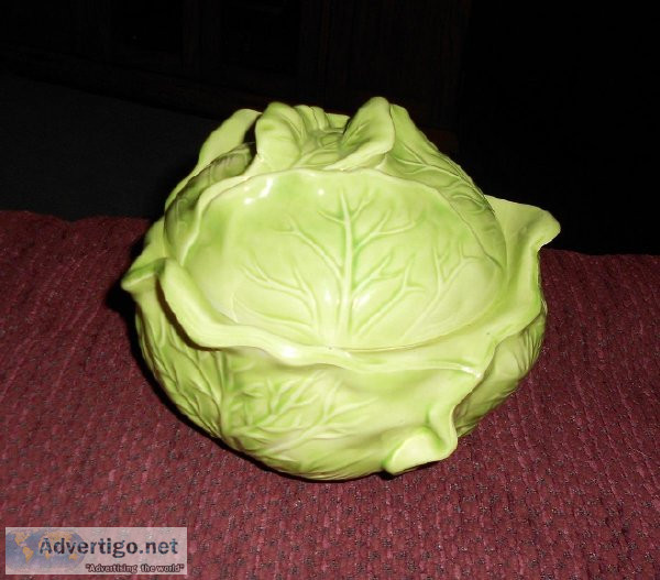 Holland Mold Ceramic CabbageLettuce Dish or Soup Tureen
