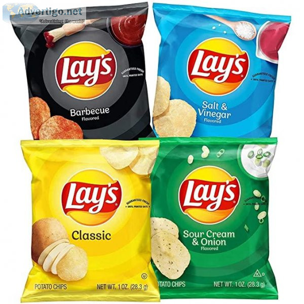 Potato Chip Variety Pack 40 Count (4 Pack of 40 Count - Lay s Va