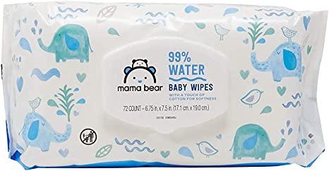 Mama Bear 99% Water Baby Wipes Hypoallergenic Fragrance Free72 C