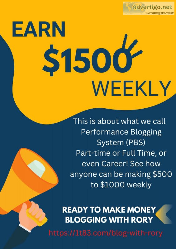 Earn $1500 weekly