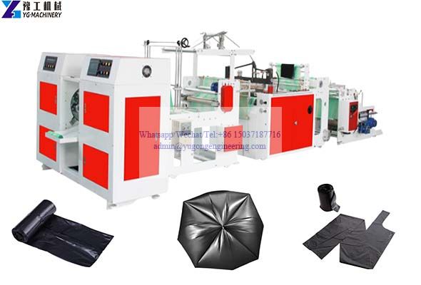 Garbage trash bag bag on roll making machine