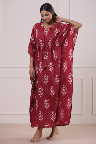 Shop online at jisora for 100% cotton kaftan maxi dress