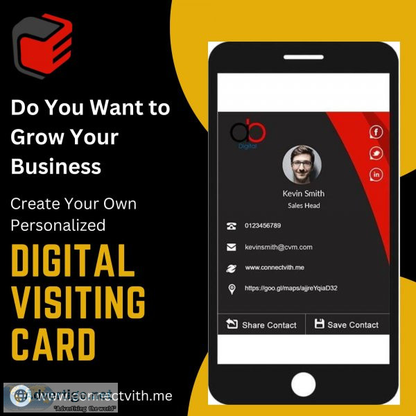 Make an amazing digital visiting card with connectvithme