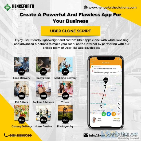 uber clone app development company: henceforth solutions