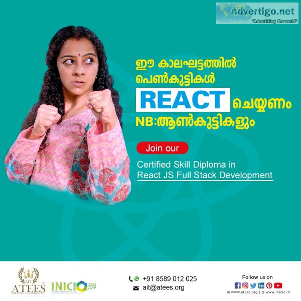 Reactjs course in kerala