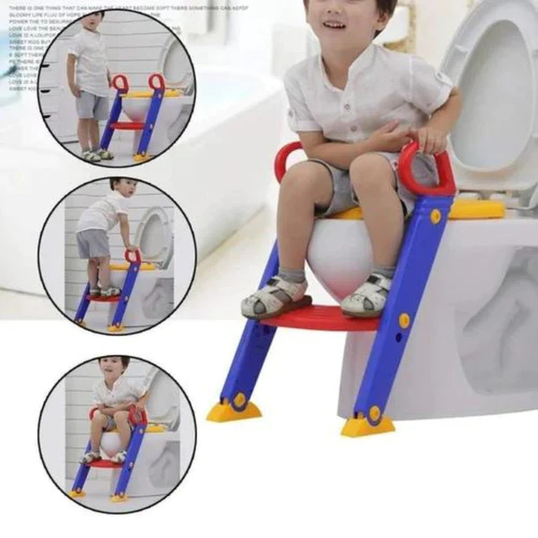 Adjustable ladder for child toilet seat