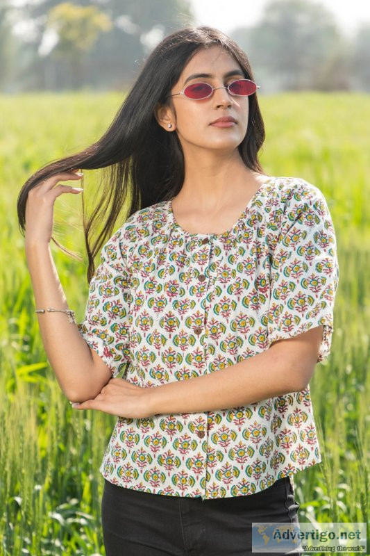 Stylish cotton tops for women