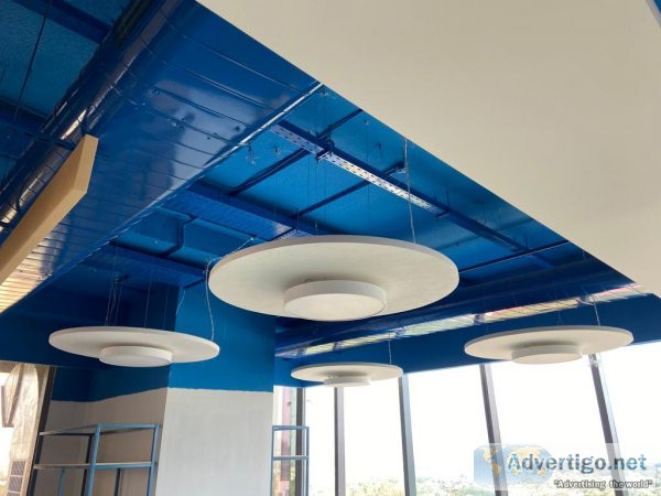 Acoustics,  solid surfaces, & metal ceilings & walls