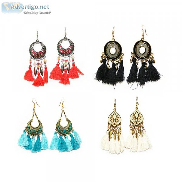 Combo pack of stylish tassel earrings